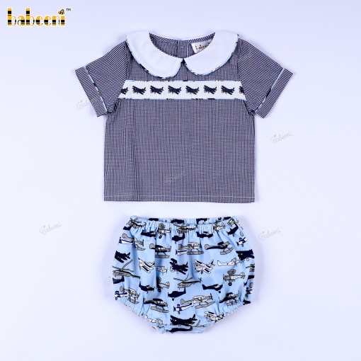 Sky Explorer Airplane Bloomer Set for Boys - BB3592