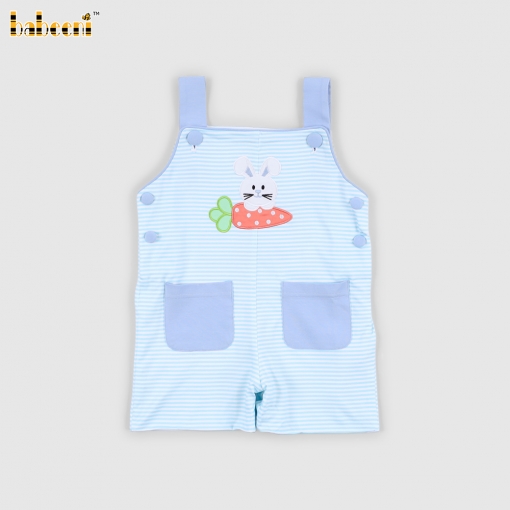Applique Shortgalls In Blue For Boy - BB3130
