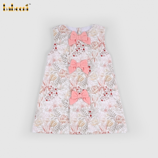 Blush Blossom Bow A-Line Dress. - BB3558