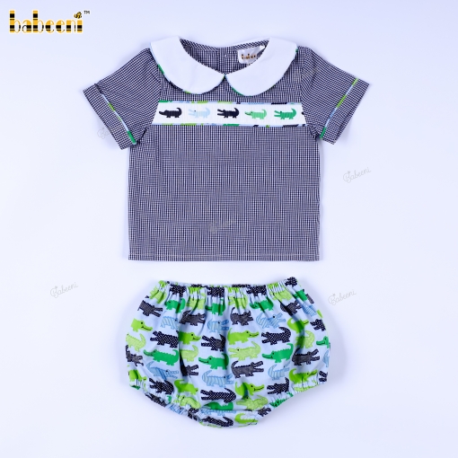Crocodile Charm Diaper Set for Boys- BB3587