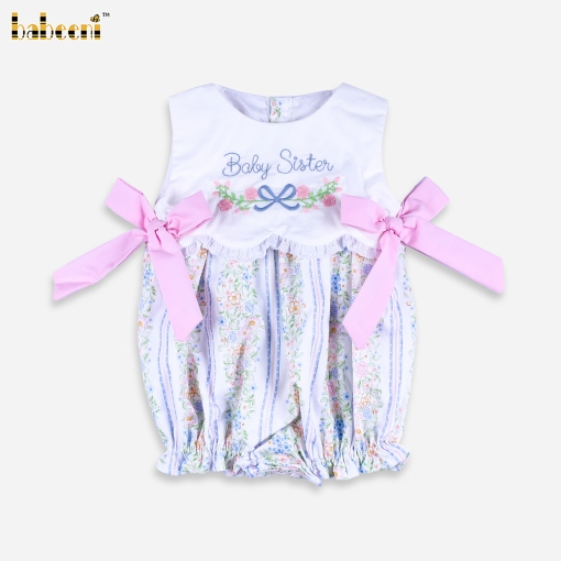 Baby Sister Floral Ribbon Bubble - BB3602