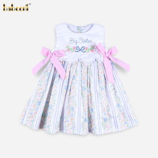 Big Sister Floral Ribbon Dress - BB3603