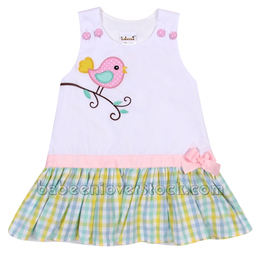 Nice dress with bird applique - BB1108C