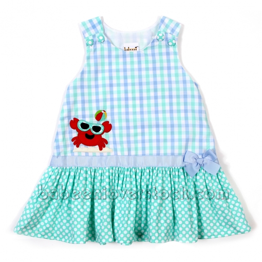 Lovely crab applique dress - BB1117A