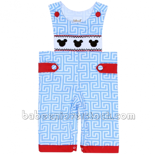 Cute smocked longall for baby boy - BB1221B