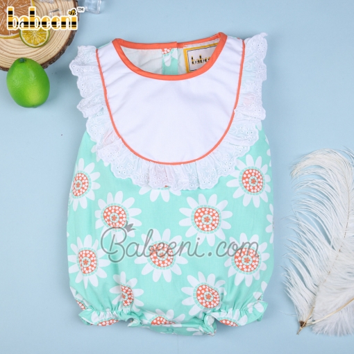 Elegant girl bubble coral white collar - BB2360C