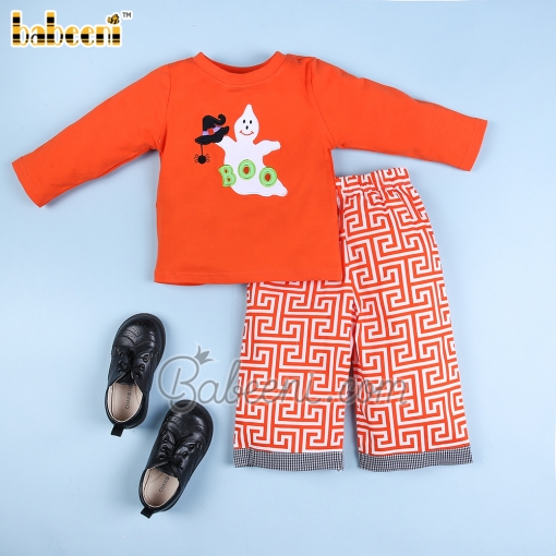 Lovely boy Boo appliqued set - BB2122