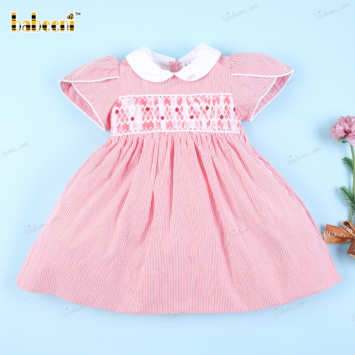 Sweet Pink Bows Plain Dress for little girl - BB3108A