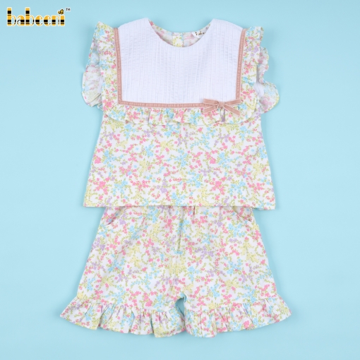 Girl Yellow Floral 2-piece Set - BB3370A