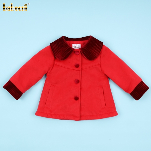 Girl Wool Red Coat - BB3376A