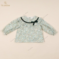 floral-shirt-with-green-velvet-for-girl---bb3355