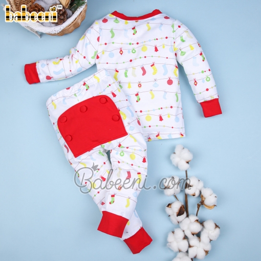 Printed Christmas gift boy sleepwear set - BB2301A