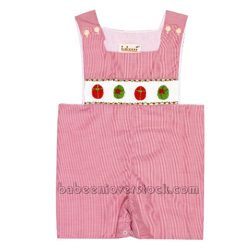 Easter Egg Smocked Shortall For Boy - BB183