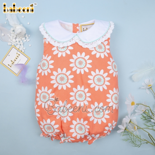 Cute girl bubble coral white collar - BB2275A