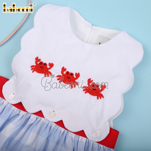 Crab crochet girl baby dress – BB3057A