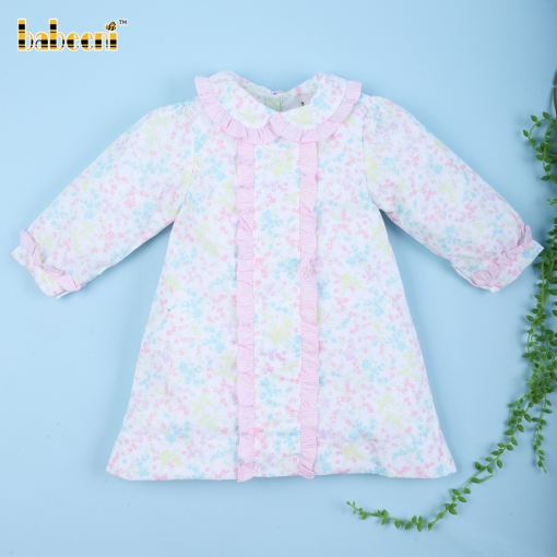 Floral Plain Dress for Girl - BB3157A